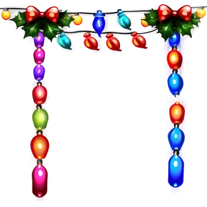 Cartoon Christmas Lights Decoration Png Aaq50 PNG Image