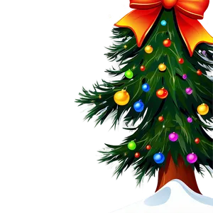 Cartoon Christmas Tree B PNG Image