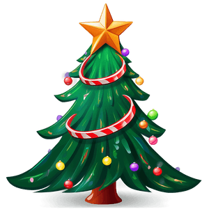 Cartoon Christmas Tree PNG cjr56 PNG image with transparent background