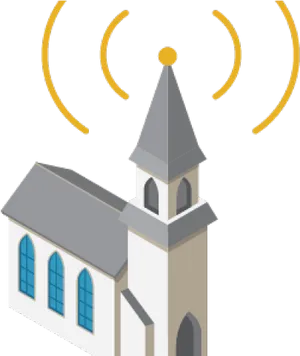 Cartoon Church Icon PNG Image