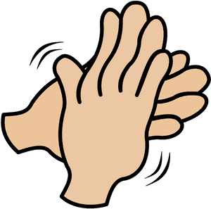 Cartoon Clapping Hands PNG image with transparent background