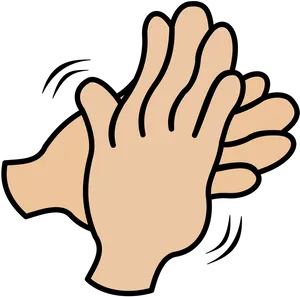 Cartoon Clapping Hands PNG Image