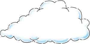 Cartoon Cloud Black Background PNG Image