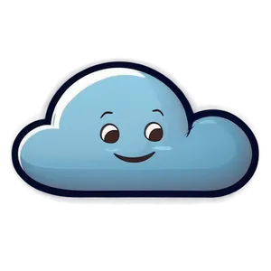 Cartoon Cloud Emoji Png Drs12 PNG Image