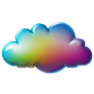 Cartoon Cloud with Rainbow PNG xjr98 PNG