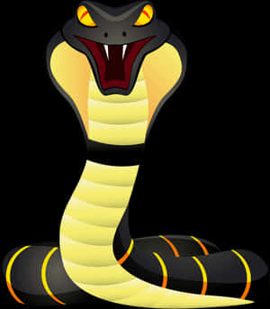 Cartoon Cobra Illustration PNG image with transparent background