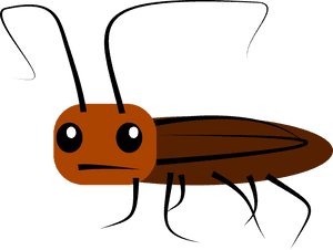 Cartoon Cockroach Illustration PNG