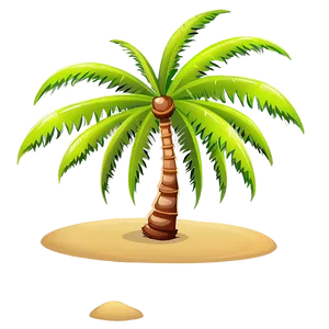 Cartoon Coconut Palm Tree Png Tpk PNG Image