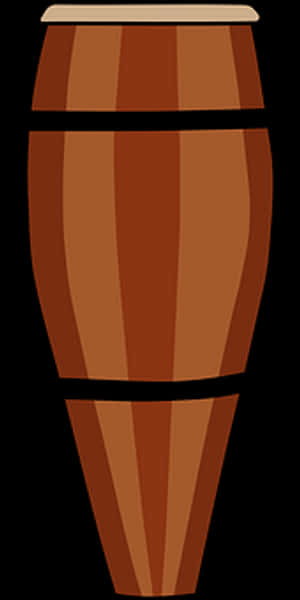 Cartoon Conga Drum Illustration PNG image with transparent background