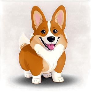 Cartoon Corgi PNG 05212024 PNG image with transparent background