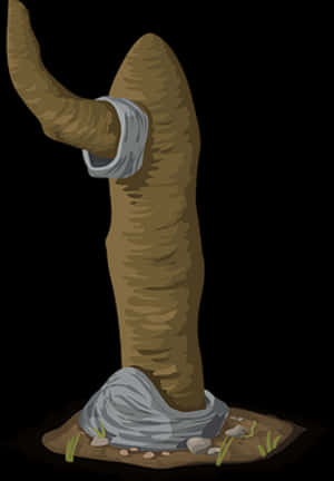 Cartoon Corpse Flower Illustration PNG image with transparent background