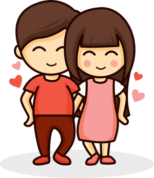 Hug Love Couple Cartoon, HD Png Download PNG with transparent background