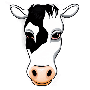 Cartoon Cow Face Design PNG ncu PNG