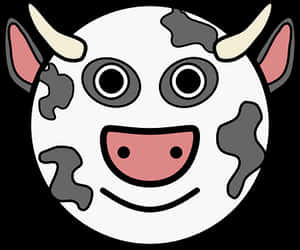 Cartoon Cow Face Graphic PNG image with transparent background
