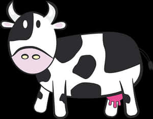 Cartoon Cow Illustration PNG image with transparent background