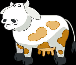 Cartoon Cow Illustration PNG image with transparent background