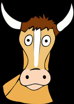 Cartoon Cow Portrait PNG image with transparent background