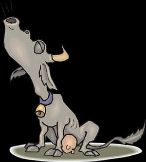 Cartoon Cow Upside Down PNG image with transparent background