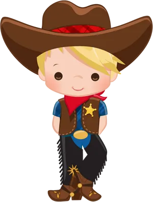 Cartoon Cowboy Kid.png PNG Image