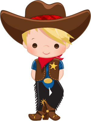Cartoon Cowboy Kid.png PNG image with transparent background