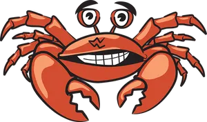 Cartoon Crab Graphic PNG Image