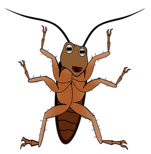 Cartoon Cricket Joyful Pose PNG Image