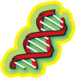 Cartoon D N A Helix PNG with transparent background