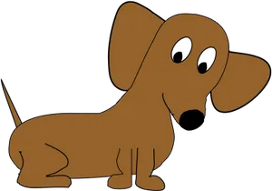 Cartoon Dachshund Illustration PNG Image