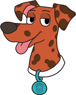 Cartoon Dalmatian Dog Portrait PNG Image