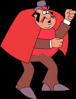 Cartoon Detectivein Red Cape PNG image with transparent background