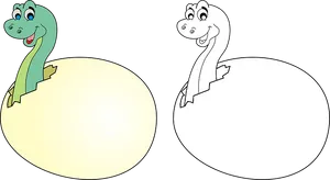 Cartoon Dinosaurs Hatching From Eggs PNG Image