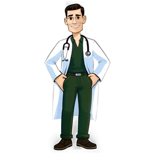 Cartoon Doctor B PNG Image