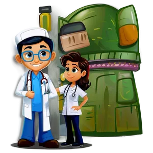 Cartoon Doctor C PNG Image