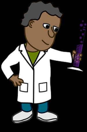 Cartoon Doctor Holding Syringe PNG image with transparent background