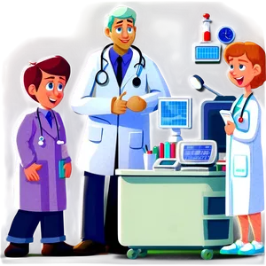 Cartoon Doctor Office Scene Png Jwp PNG Image