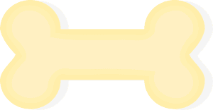Cartoon Dog Bone Graphic PNG image with transparent background