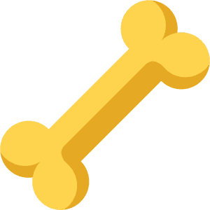 Cartoon Dog Bone Icon PNG image with transparent background