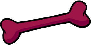 Cartoon Dog Bone Illustration PNG image with transparent background