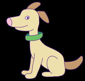 Cartoon Dog Sitting Down.png PNG image with transparent background