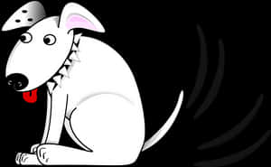 Cartoon Dog Wagging Tail PNG image with transparent background