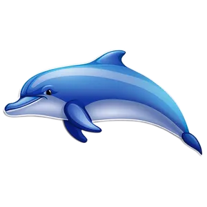 Cartoon Dolphin In Ocean Png Tvr83 PNG Image