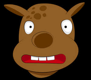 Cartoon Donkey Face Graphic PNG image with transparent background