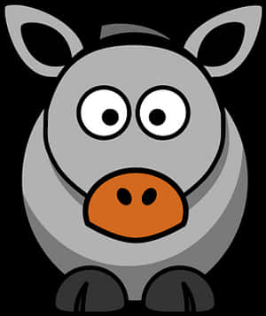 Cartoon Donkey Graphic PNG image with transparent background