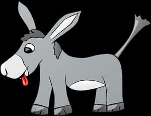 Cartoon Donkey Graphic PNG image with transparent background