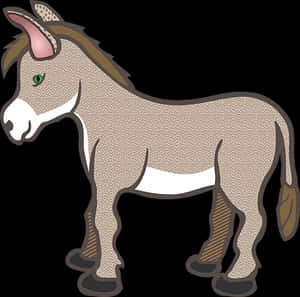 Cartoon Donkey Illustration PNG image with transparent background