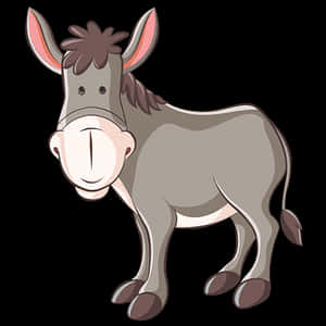 Cartoon Donkey Illustration PNG image with transparent background