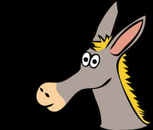 Cartoon Donkey Portrait PNG image with transparent background