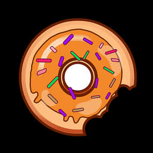 Cartoon Donutwith Sprinkles.png PNG image with transparent background