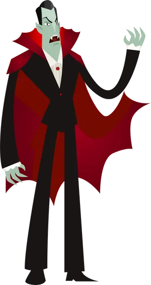 Cartoon Dracula Character PNG Image