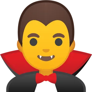 Cartoon Dracula Emoji PNG Image